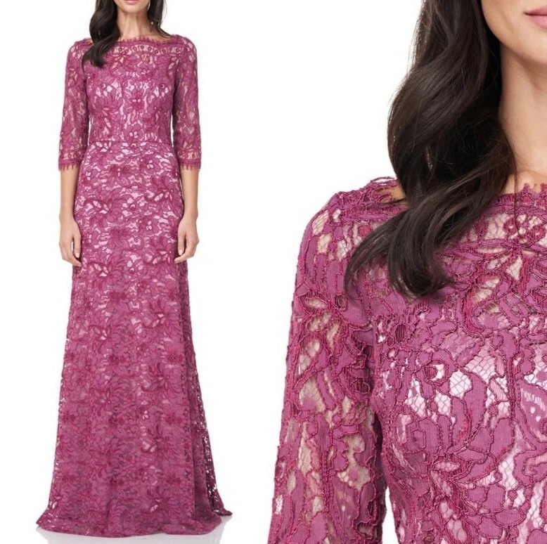 Mauve top lace gown