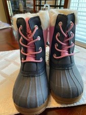 OshKosh B'gosh Toddler Girl's Orca Navy/Pink Fur-Lined Winter Boots Shoes