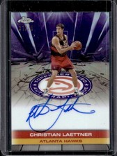 2025-26 Topps Chrome Christian Laettner Auto Purple Refractor #/75 Hawks