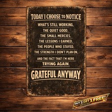 Inspirational Yard Art Metal Tin Sign Weatherproof Wall Decor 8x12