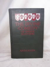 THE DIVINE COMEDY OF DANTE ALIGHIERI ANDERSON antique book 1921 HC