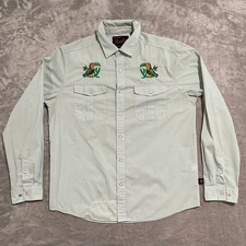 Howler Bros Shirt Mens Medium Gaucho Snapshirt Pearl Snap Western Parrot Toucan