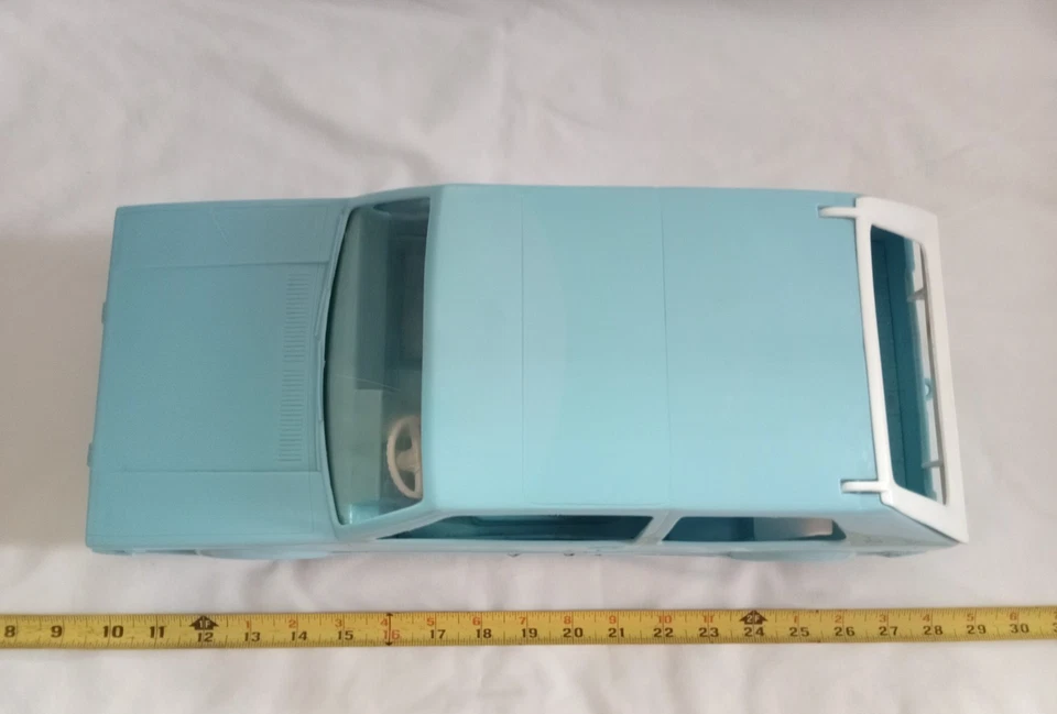 20 世纪 70 年代加工塑料公司大众 RABBIT DIESEL 浅蓝色玩具车 罕见 — 第 2/4 张图片