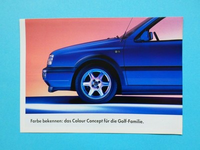 Brochure/Poster-VW Golf III/Variant/Cabriolet-Colour Concept - 10/94