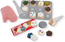 Melissa Doug Slice and Bake Cookies Wooden Play Food Set with Toppings Pretend