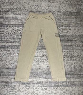 Stone Island Ghost Piece Authentic Sweatpants Beige Wide Pants Sz Small