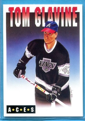041　貴重　ヴィンテージT.I.Mバスチケット 14ロール 1993 Cartwright's Aces Baseball Insert Card #5 Tom Glavine (Hockey