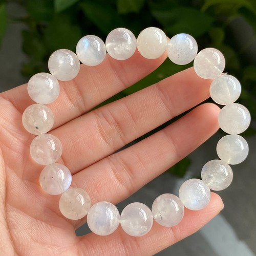 10mm Natural Blue Moonstone Strong Light Crystal Beads Bracelet - Picture 4 of 6
