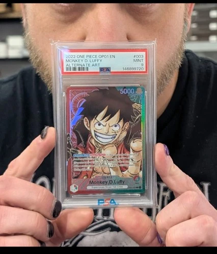 PSA 9 Monkey D Luffy Pre Errata Leader Alt Art One Piece TCG Romance Dawn