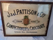 Rare J & J Pattison Co Confectionery & Chocolates Sign Spring Hill Birmingham!
