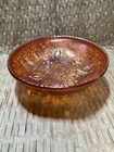 Vintage Imperial Open Rose Marigold Carnival Glass Fruit Dessert Bowl Excellent
