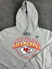 Kansas City Chiefs Super Bowl LVIII Champions Hoodie Mens L Gray Fanatics NWOT