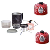 MSR WindBurner Duo Stove System + 2 x Isopro 227g Gas Cannisters