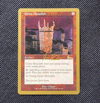 Wizards Magic: The Gathering MTG Grim Monolith WC Brussels Reg Eng Auto 126/143
