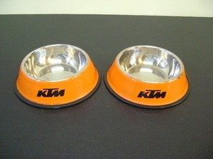 KTM DOG BOWLS  Stainless Steel Dog Bowls  Genuine KTM Product - RARE  SOLD OUT!
