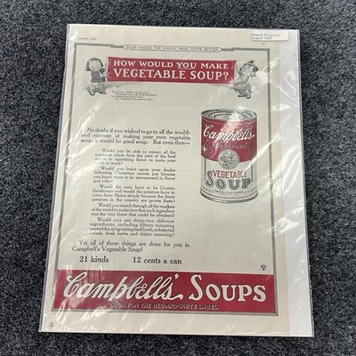 1923 Campbell's Vegetable Soup Ad Campbell Kids Modern Priscilla Magazine