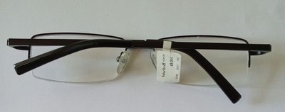 Bischoff Basic Halbrand Brillenfassung Schwarz GERMANY NEU 49  UVP
