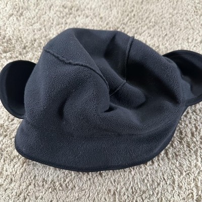 Prada Logo Fitted Unisex Black Fleece Designer Hat Medium with Fur Interior Prada Hat Cap Fitted Mens Medium Black Fleece Made in Italy  main image 4
