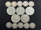 SILVER!!! LOT OF 5 Morgans & 10 Barber Quarters  NICE!! 90% SILVER BID NOW!! WOW