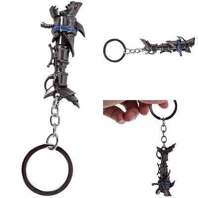 Arcane:League of Legends Jinx Cosplay Props Shark Bone Necklace Keyring Keychain