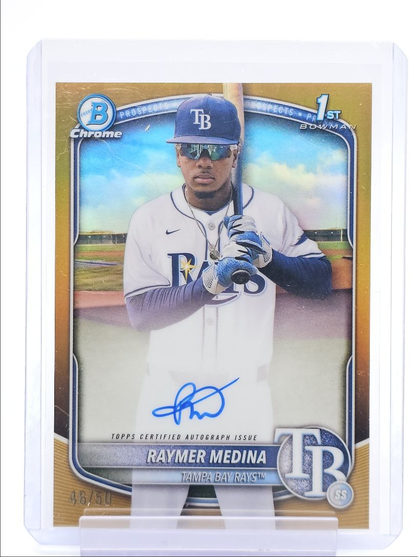 RAYMER MEDINA 2025 BOWMAN CHROME 1ST TRUE GOLD RAYS AUTO /50 Q4920