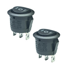 SPDT 3 Pins 3 Position On/Off/On Rocker Toggle Switch, 3 Way round Rocker Swi...