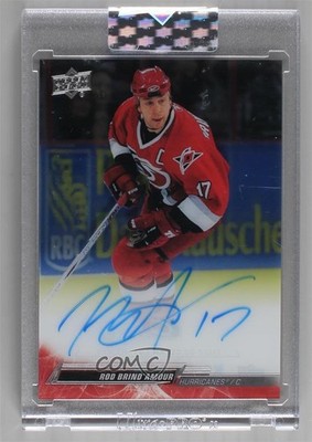 2022-23 Upper Deck Clear Cut Legends Rod Brind'Amour #CC-BR Auto 11jd