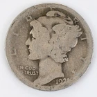 1921-D Mercury Dime AG Silver 10c Denver Mint