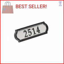 Whitehall Products Nite Bright Address Sign, 16" x 4.5", Black Numbers White Ref