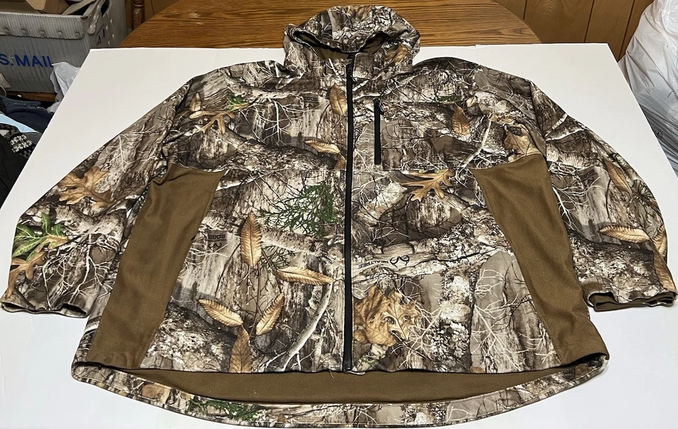 Realtree Edge Jacket Mens 2XL  Scent Factor Camo Hunting Hooded Coat - Image 2 of 4