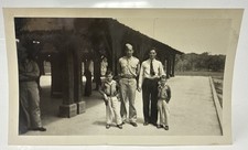 WWII US Army Soldier with Family Group Portrait 1940s Orig WWII Photo 4.5x3