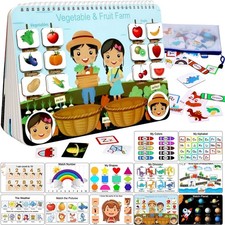 Busy Book for Toddlers, Montessori Toys for 3 4 5 6 Years Old, Autism Sensory...