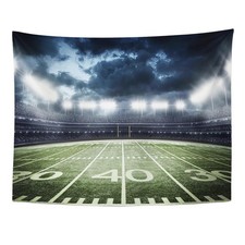 Tapestry Stadium Football Stadium Field Light Night Football Turf Home Decor ...