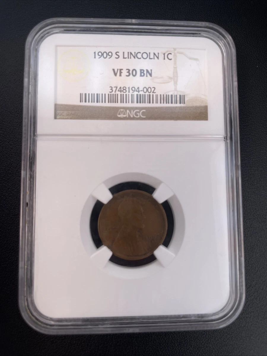 希少です！リンカーン VF 30 Graded 1909 Year Lincoln Wheat US Small Cents (1909-1958