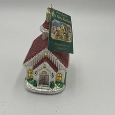 Old World Christmas COUNTRY CHURCH Blown Glass Ornament Merck Family NWT