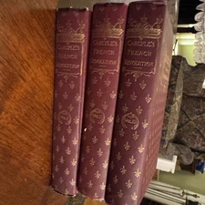 Carlyle’s french revolution in 3 volumes-1890s VF, Porter&Coates