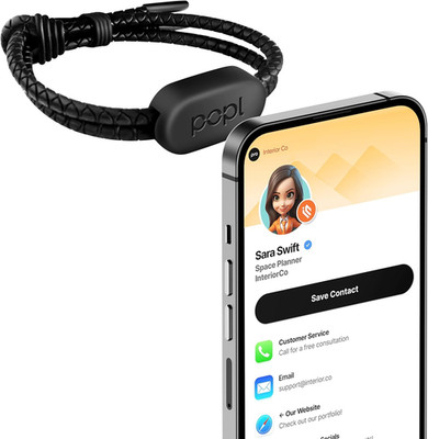 Rope Band - Digital Business Card Bracelet Wearable - Tap to Share NFC & QR Code