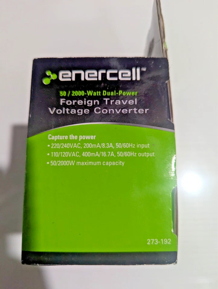 New Enercell 50/2000-Watt Dual Power Foreign Travel Voltage Converter 273-192 - Image 3 of 4