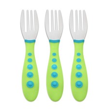 NUK First Essentials Kiddy Cutlery Forks, 3-Count Color May Vary