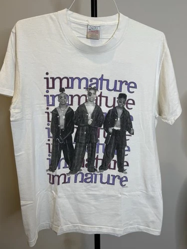 IMMATURE Rap T shirt Size L PLAYTYME IS OVER RO 1990s vintage concert t-shirt, vintage, single stitch, B+ condition