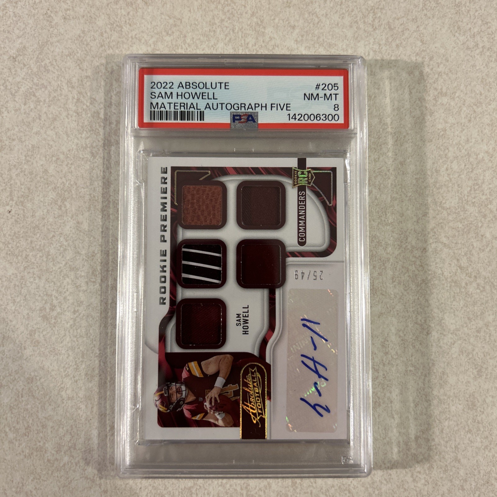 Sam Howell Panini Absolute #205 Signature