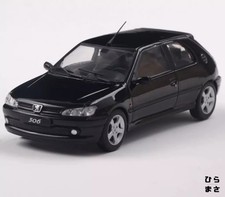 Diecast Miniature Car 1/43 Peugeot 306 S16 1994 Black Detailed