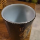 Vintage Gemini Anchor Hocking Zodiac Black & Gold Coffee Mug Cup number — photo 3