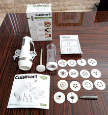 Cuisinart Electric Cookie Press White CCP-10 Complete & Recipe Booklet