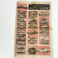 1965 Newspaper Car Advertisement Detroit Free Press Vintage Auto Show Chevy Ford