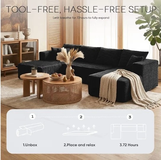 133 Inch 6 Seat Modular Cloud Sectional Sofa Ottoman No Assembly WE SHIP OVERSEA
Opens in a new wind