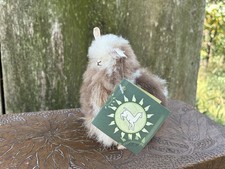 100 Alpaca Fur Handmade Plush Llama Toy Brown  White