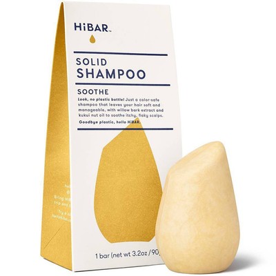 Hibar Solid Shampoo Soothe Color Safe Shampoo with Kukui Nut Oil 3.2 oz