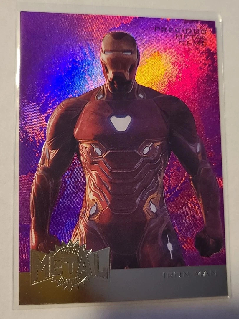 Iron Man 2018 Upper Deck Marvel Metal Avengers Precious Metal Gems Purple PMG