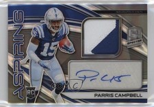 2019 Panini Spectra Aspiring 61/199 Parris Campbell #APA-8 Patch Auto 00em